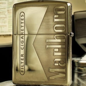 Authentic Marlboro Zippo Lighter - Iconic Cigarette Brand Collectible, Windproof Refillable Lighter for Smokers & Zippo Enthusiasts