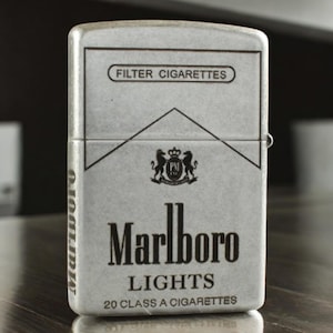 Authentic Marlboro Zippo Lighter - Iconic Cigarette Brand Collectible, Windproof Refillable Lighter for Smokers & Zippo Enthusiasts