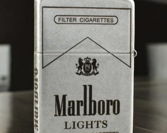Authentic Marlboro Zippo Lighter - Iconic Cigarette Brand Collectible, Windproof Refillable Lighter for Smokers & Zippo Enthusiasts