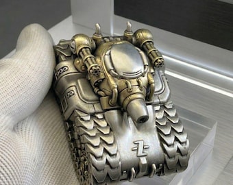 Futuristic Tank Design Lighter, Custom 3D Armor Windproof Lighter, Military Collectible Gift for Men, Sci-Fi Metal Lighter, Made in USA