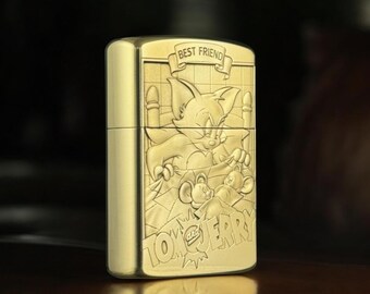 トムとジェリー ジッポーライター：真鍮製、アニメコレクターズ