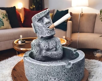 Resin Moai Ashtray – Trendy Home Decor, Unique Design