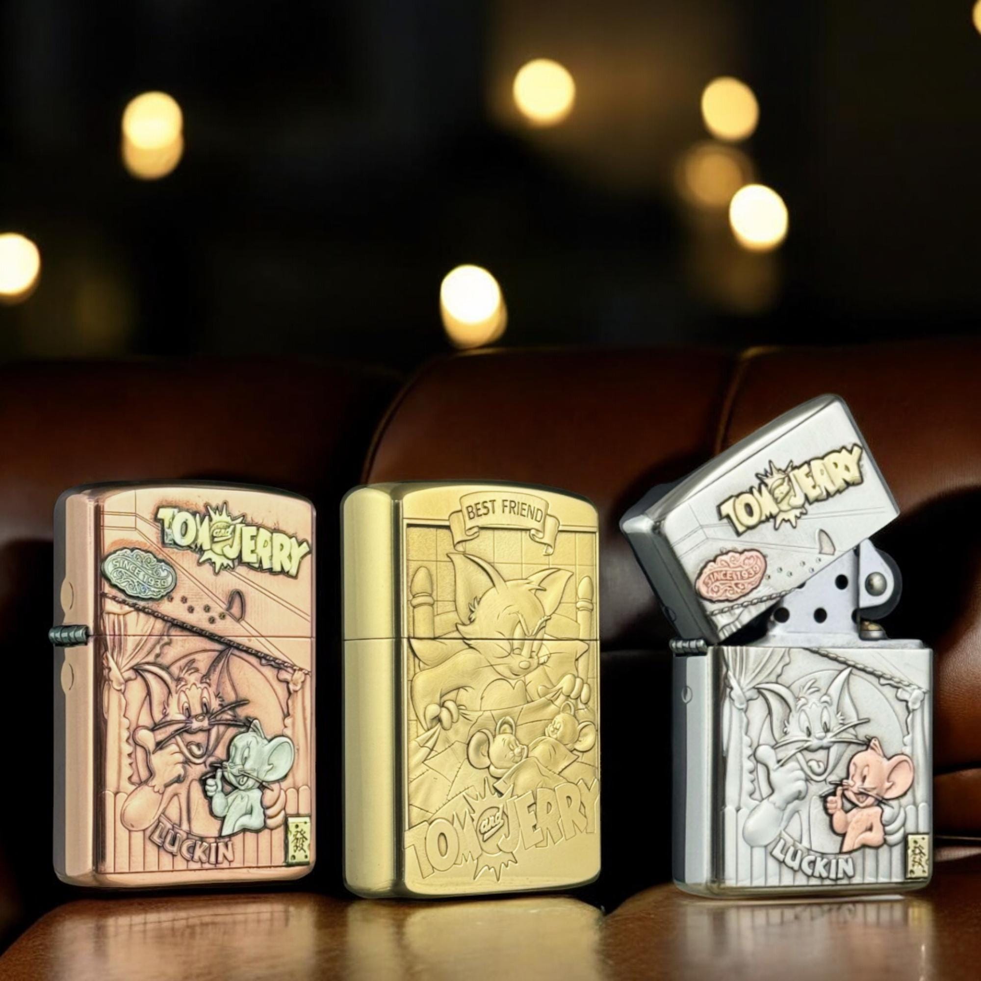 Tom & Jerry Zippo Lighter: Authentic Brass, Anime Collectible - Etsy