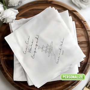 Cin Cin Engagement Napkins: Custom Wedding Paper Decor