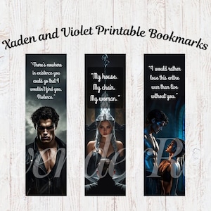 Xaden Riorson and Violet Sorrengail Printable Bookmarks