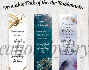 Folk of the Air Series Printable Bookmarks