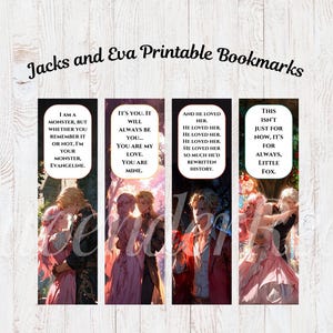 Jacks and Evangeline (Once Upon A Broken Heart) Printable Bookmarks
