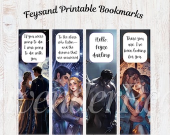 Rhysand and Feyre Printable Bookmarks
