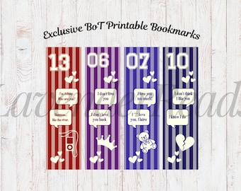 Exclusive Printable Boys of Tommen Bookmarks (DESIGN 2)