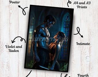 Printable Xaden and Violet Fourth Wing Poster