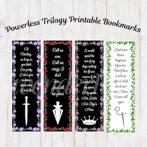 Powerless Trilogy Printable Bookmarks