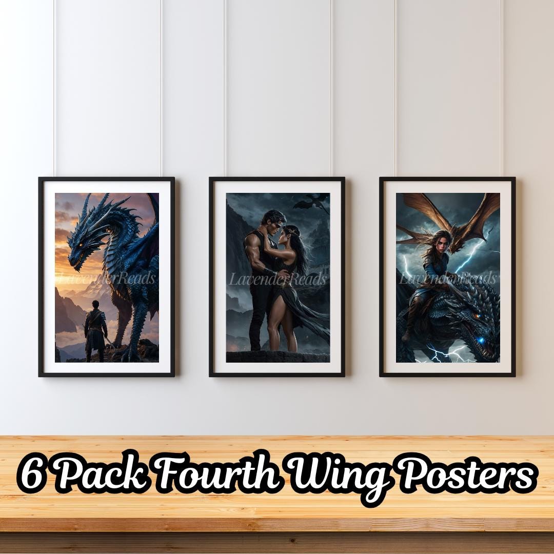 6-pack Printable Fourth Wing Posters - Etsy