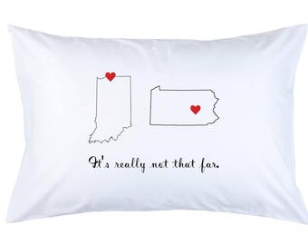 Long Distance Relationship Boyfriend Gift Custom Mint Pillow Etsy
