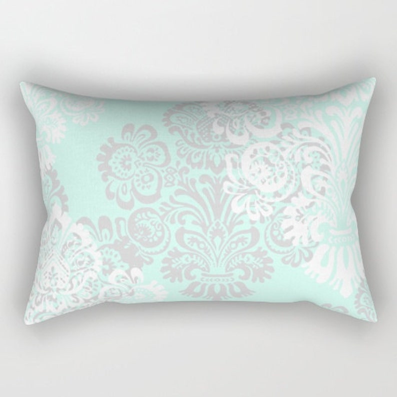 Mint Green Lumbar Pillow Throw Accent Pillows Outdoor Mint Etsy