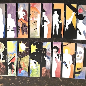 Watercolor Silhouettes Deck - Major Arcana Tarot Cards