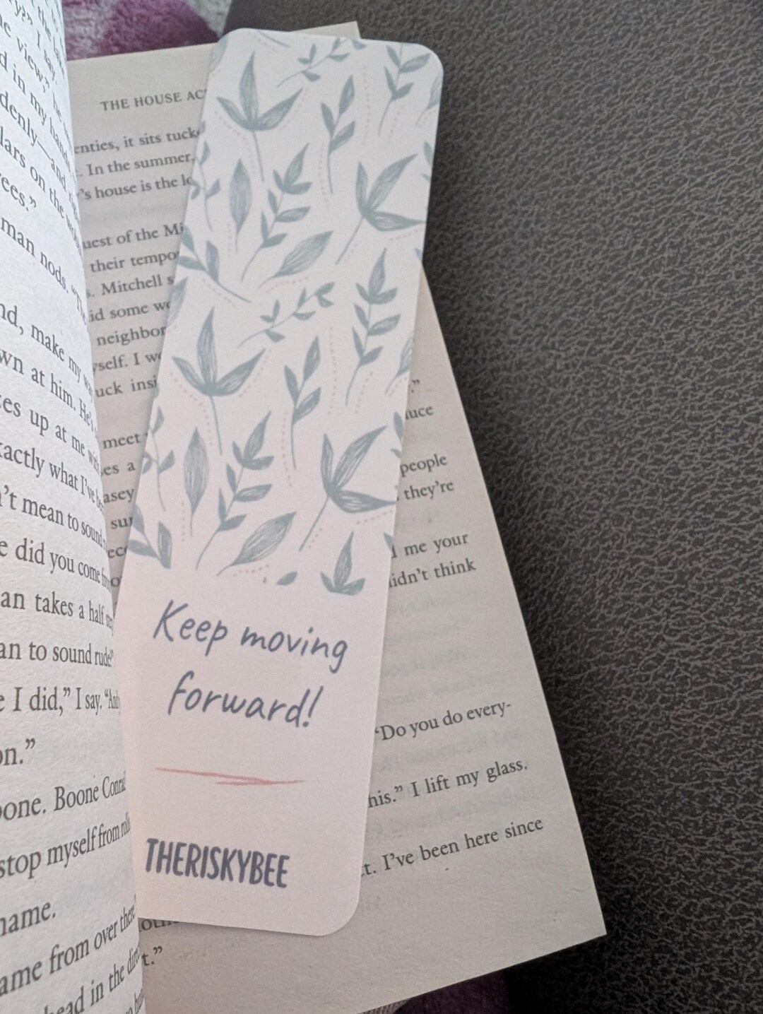Keep Moving Forward Bookmark - Laminated Paper Page Holder ...