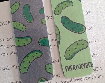 Dill Pickle Magnetic Bookmarks: Reader Gift, Stationary, page holders