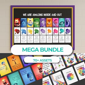 Inside Out Mega Poster Bundle | 70+ Printable | Themed Bulletin Board Classrooms, Emotional Learning, Therapy, Homeschool, Gifts and Decor