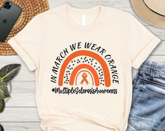 Multiple Sclerosis Awareness Shirt: Orange Ribbon MS Warrior
