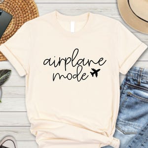 Airplane Mode Shirt: Minimalist Travel Tee for Women