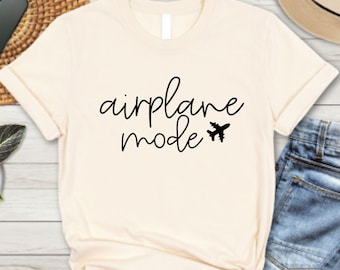 Airplane Mode Shirt: Minimalist Travel Tee for Women