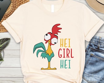 Hei Girl Hei Chicken Shirt, Funny Farm Animal T-Shirt, Cute Country Graphic Shirt, Chicken Lover Tee, Farm Life Top, Humor Gift