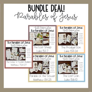Parables of Jesus | Lesson Bundle | Toddler, Preschool, Homeschool, & Sunday School