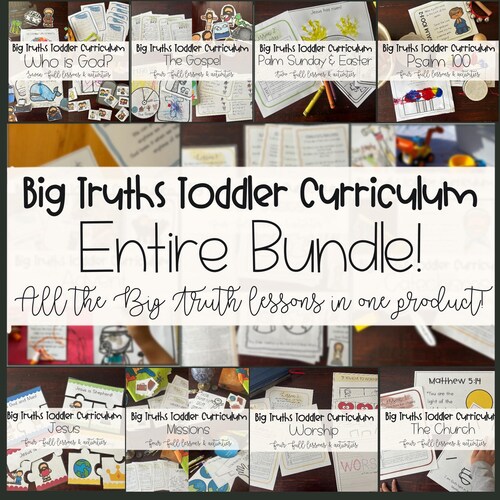 BUNDLE Bible-based Toddler Curriculum - Homeschool, Preschool, & Sunday School Lessons