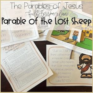 Parable of the Lost Sheep Lesson | Toddler, Preschool, Homeschool, Sunday School