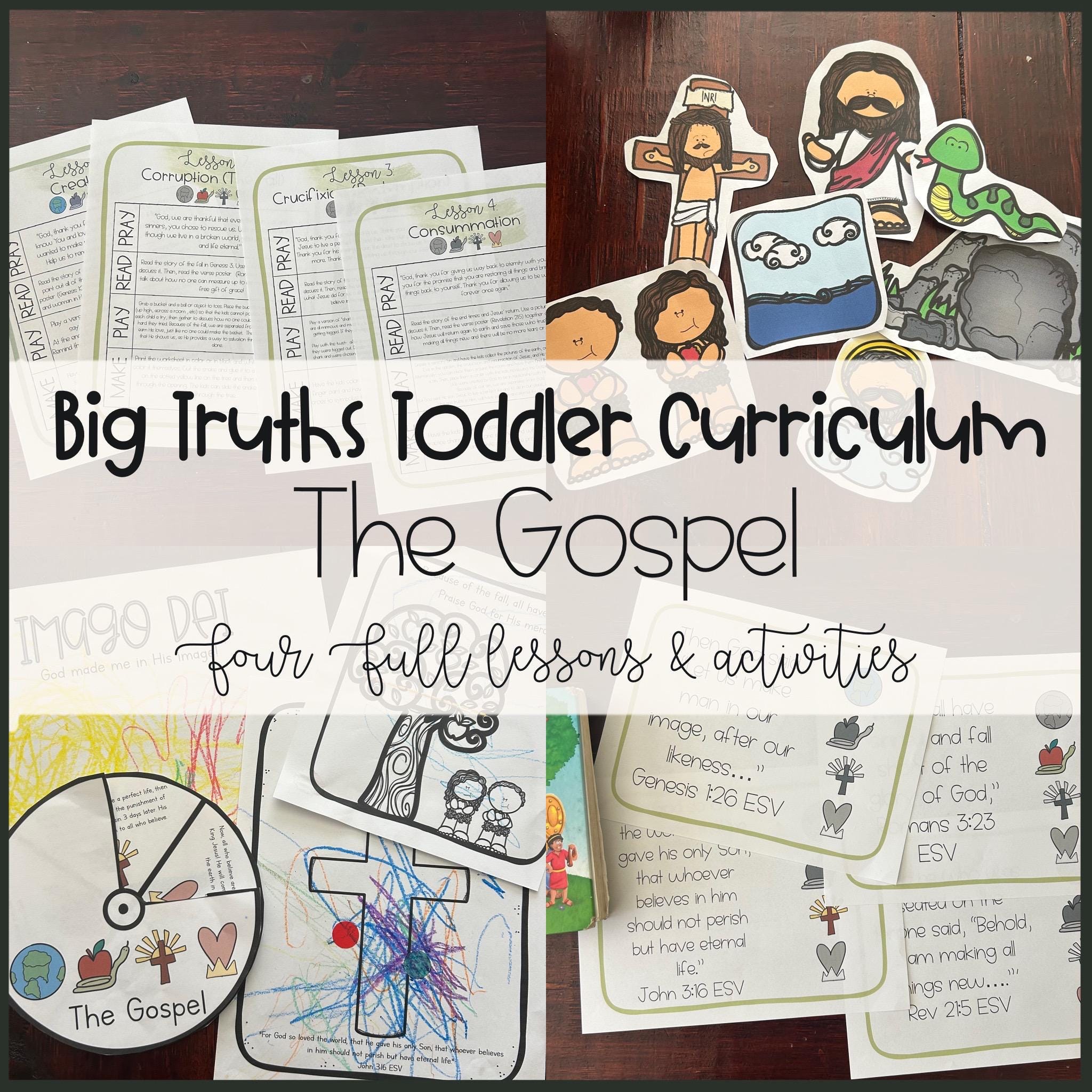The Gospel - Bible-based Toddler Curriculum - Homeschool, Preschool, Sunday School