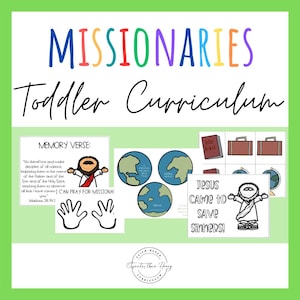 Misioneros - Currículo bíblico para niños pequeños - Educación en el hogar, preescolar, escuela dominical
