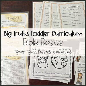 Bible Basics - Bible-based Toddler Curriculum - Homeschool, Preschool, & Sunday School Lessons