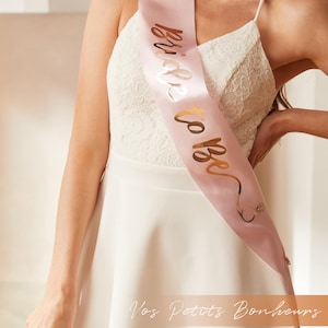 CLEARANCE! Bride to Be Sash, Bachelorette Party Sash Bachelorette Party Decorations Pink with Rose Gold Foil, Engagement Sash