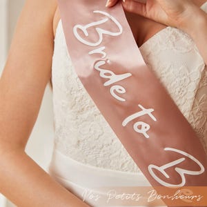 CLEARANCE! Bride to Be Sash, Bachelorette Party Sash Bachelorette Party Decorations Dusty Rose with White Letters, Bridal Shower Sash