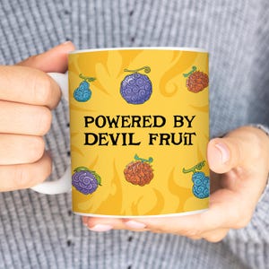 Devil Fruit mug, Anime Mug. Funny coffee mug. One Piece devil fruit mug. Anime gifts for him. Devilfruit mug. 11 oz.