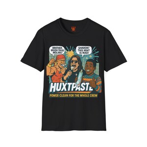 T-shirt met reclame voor tandpasta uit de jaren 80, geïnspireerd op rock-'n-roll-rocktelevisie en legendes uit de worstelwereld.