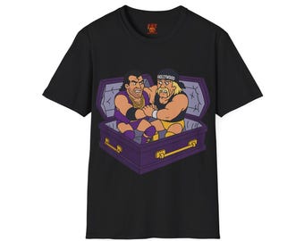 Camiseta gráfica de ataúd de lucha libre / Leyendas de la lucha libre retro vintage