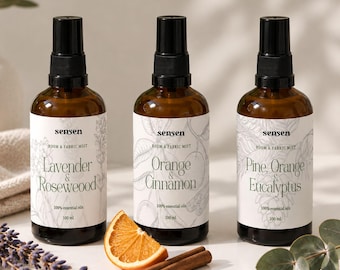 Room & Fabric Mist, Essential Oil Room Spray, Natural Home Fragrance, Linen Spray, Aromatherapy Spray, 100ml