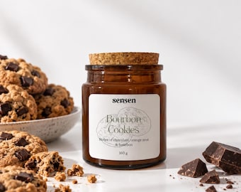 Bourbon Cookies Candle, Chocolate Orange & Bourbon,  Warm Sweet Scent