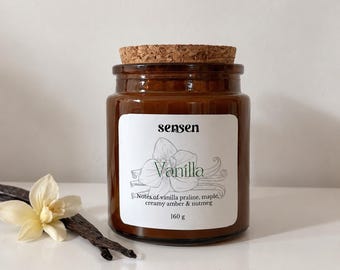 Vanilla Candle, Vanilla Praline & Maple Soy Wax Candle