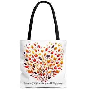 Blumenherz-Polyester-Einkaufstasche, wiederverwendbare Einkaufstasche