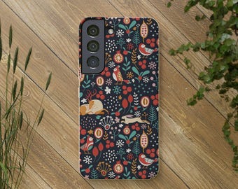 Etui na telefon z bambusa, biodegradowalne etui na iPhone'a, ekologiczny prezent, ekologiczne etui na Samsunga Galaxy, ochraniacz na smartfona z naturalnego drewna
