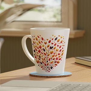 Latte Mug, Coffee Mug Forever Grateful. Ceramic Cup, Tea Cup, Coffee Cup, Gift for Coffee Lover, Quote Mug