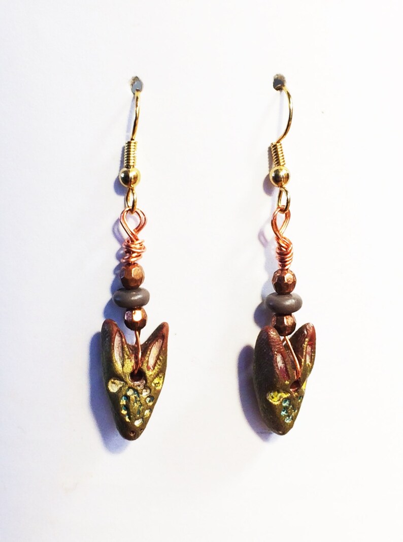 Fox Mask Earrings Polymer Clay Earrings Etsy