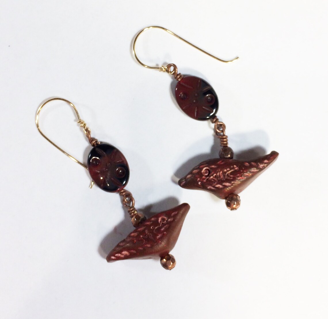 Polymer Clay Bird Earrings Etsy