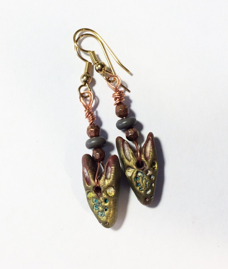 Fox Mask Earrings Polymer Clay Earrings Etsy