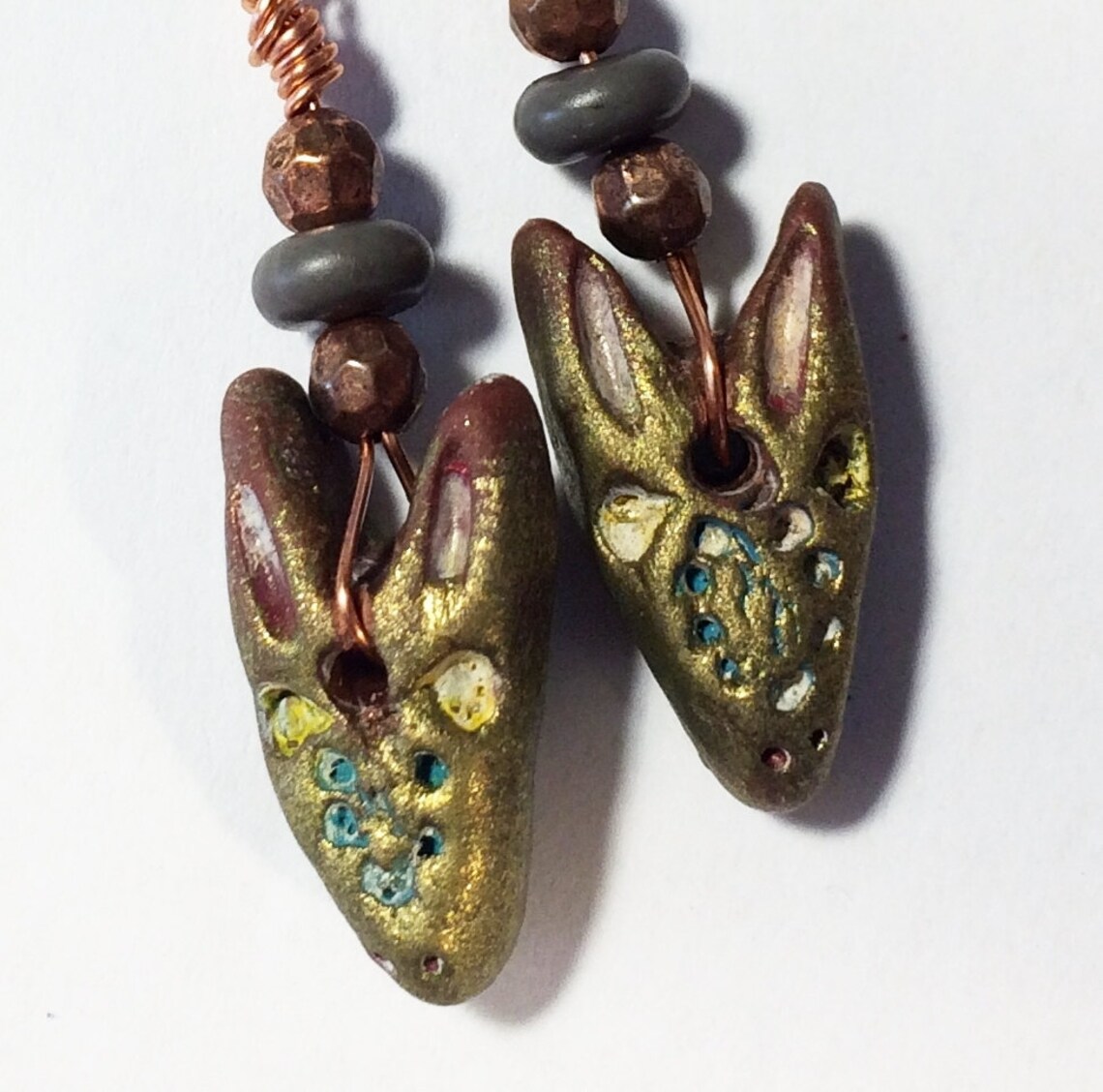 Fox Mask Earrings Polymer Clay Earrings Etsy