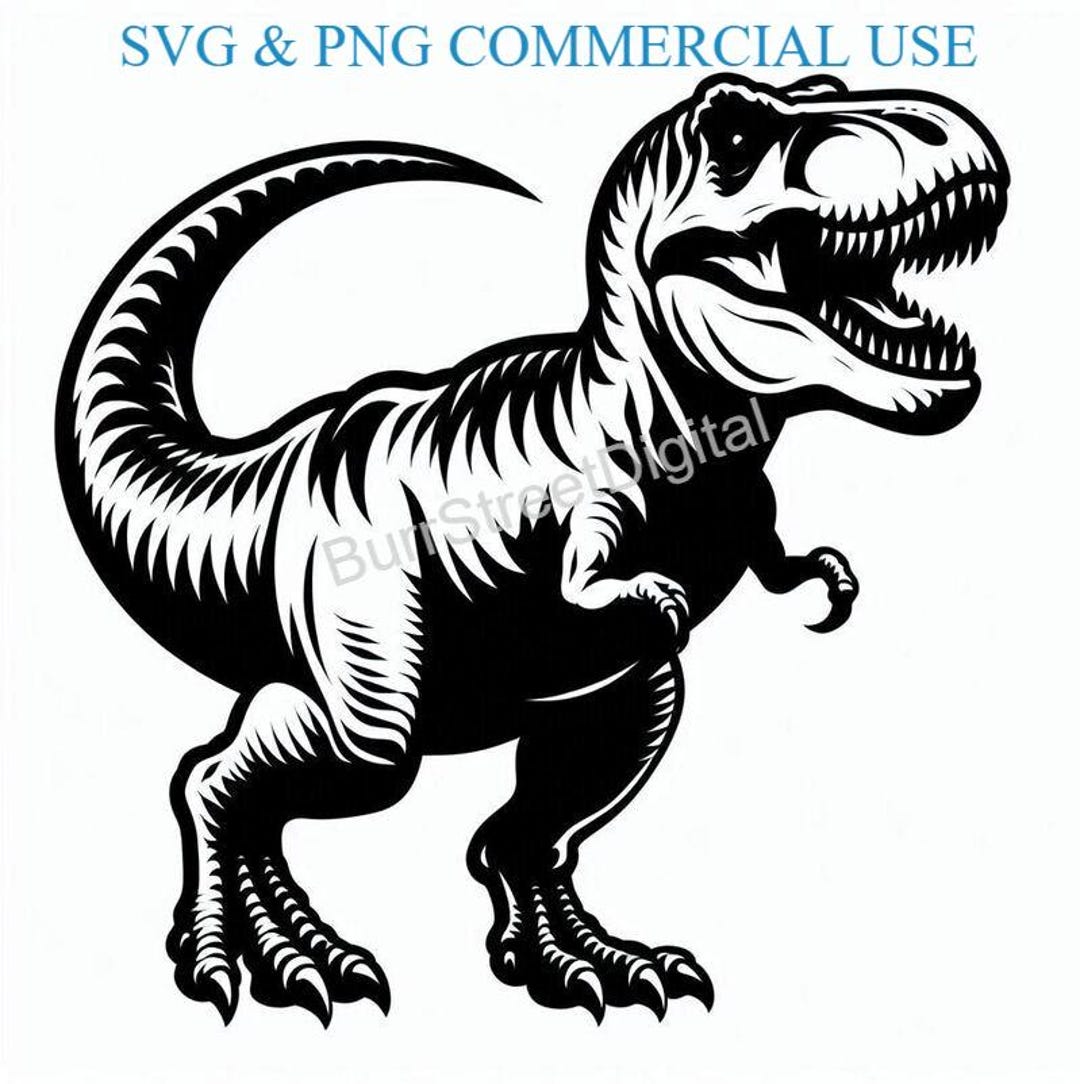 T Rex Vector Graphic, Dinosaur SVG PNG Files (digital Download) - Etsy