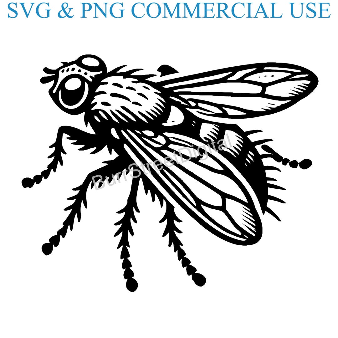 Fly SVG & PNG Digital Files, Vector Graphic Design Print Laser Engrave ...