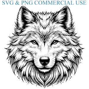 Wolf SVG & PNG Digital Files, Vector Graphic Design Print Laser Engrave Files, Instant Digital Download